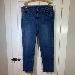 J‎ Jill Denim Weekender Straight Leg Jeans Medium Wash Women Size 14